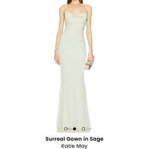 Katie may surreal gown sage